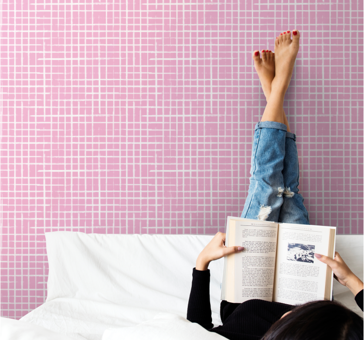 Tapete Quadrate gittermuster ambiente - TenStickers