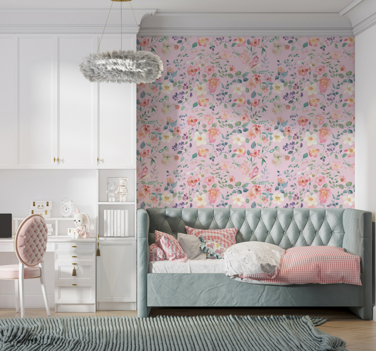 Tapete Rosa Frühlingsexplosion - TenStickers