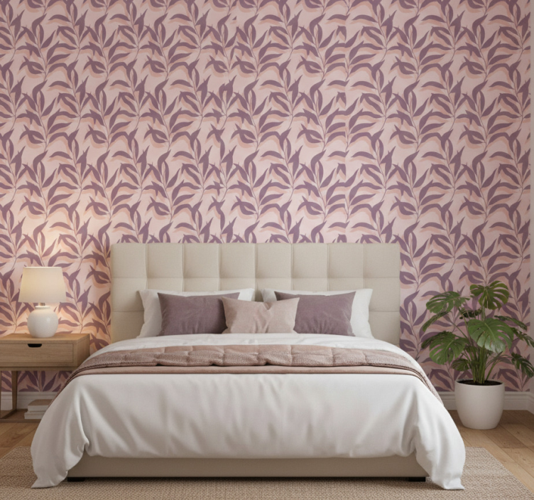 Tapete schlafzimmer palma tropical blush design - TenStickers