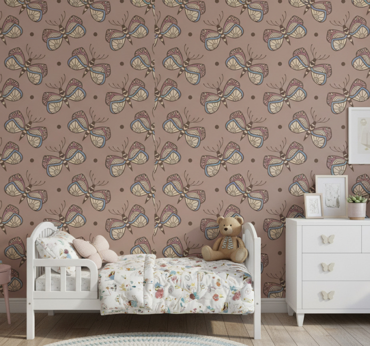 Tapete schmetterling inspirierendes vintage design - TenStickers