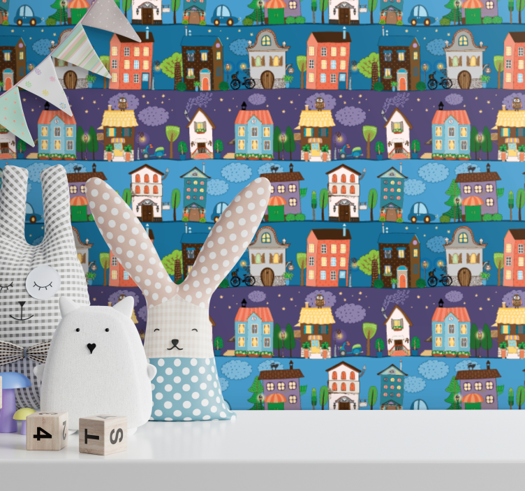 Tapete Stadt und Land urbane geschichtenzeit - TenStickers