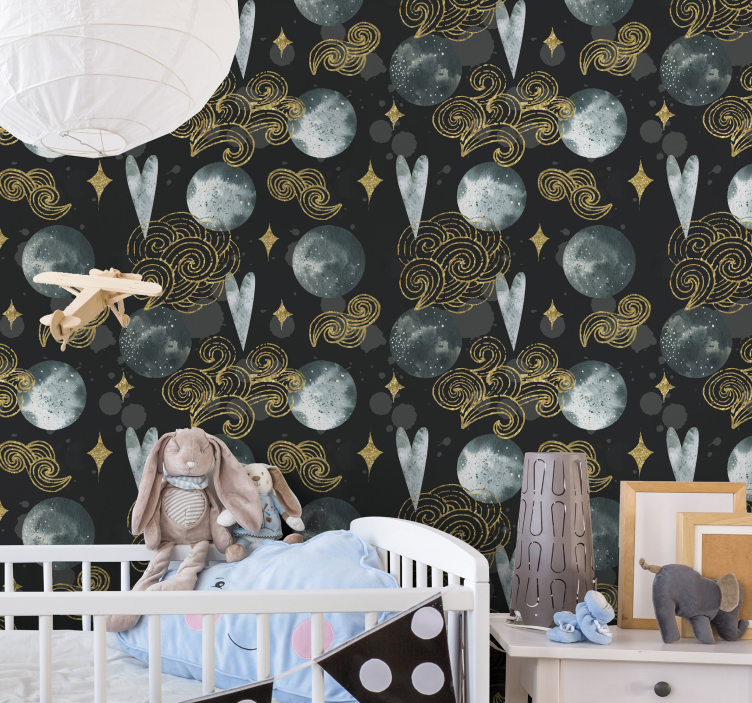 Tapete Sternenhimmel himmlische traumlandschaft - TenStickers