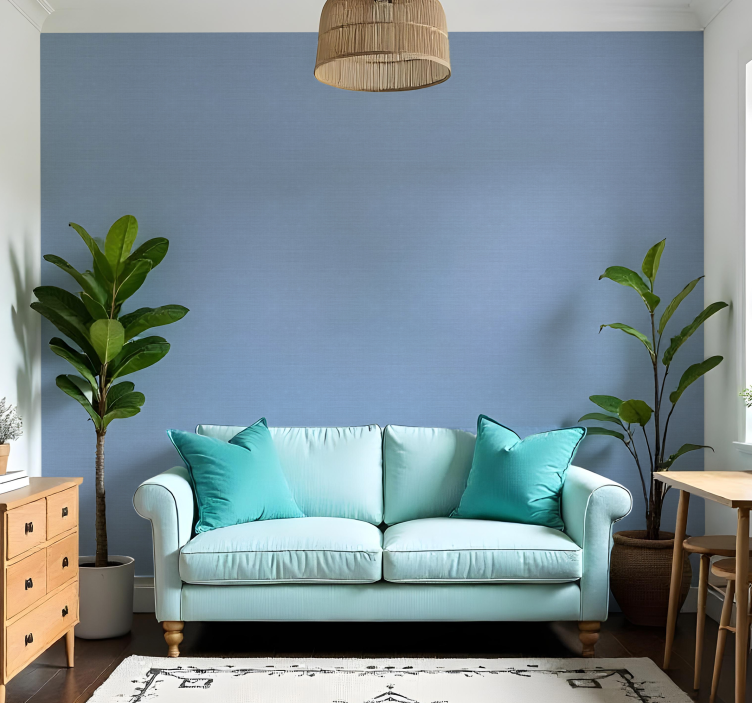 Tapete Textur dünnes blaues jutemotiv - TenStickers