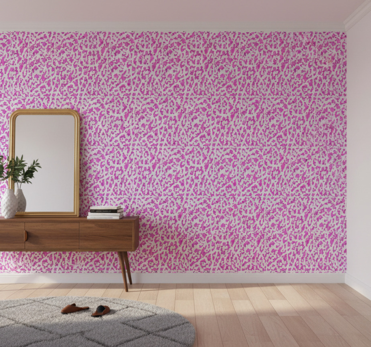 Tapete tiere im fuchsia leopardenmuster - TenStickers