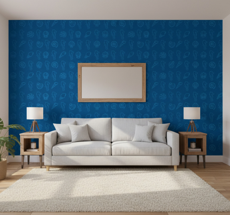 Tapete tiere mit maritimen motiven illustration - TenStickers