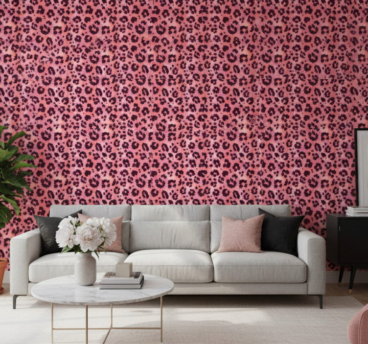 Tapete tiere pink leopard - TenStickers