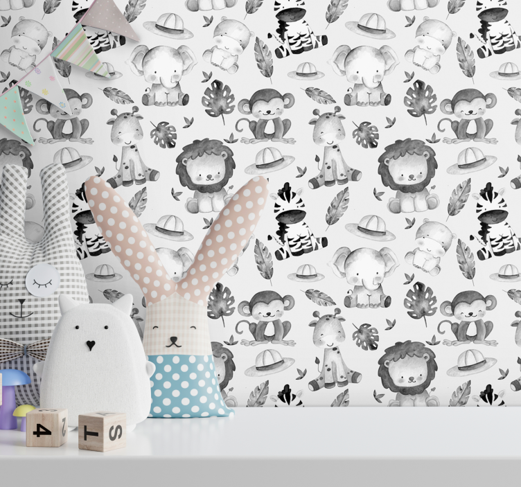 Tapete Tiere safari-freunde - TenStickers