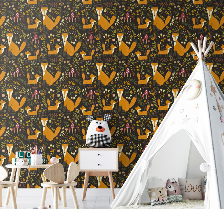 Tapete tiere nordic füchse - TenStickers