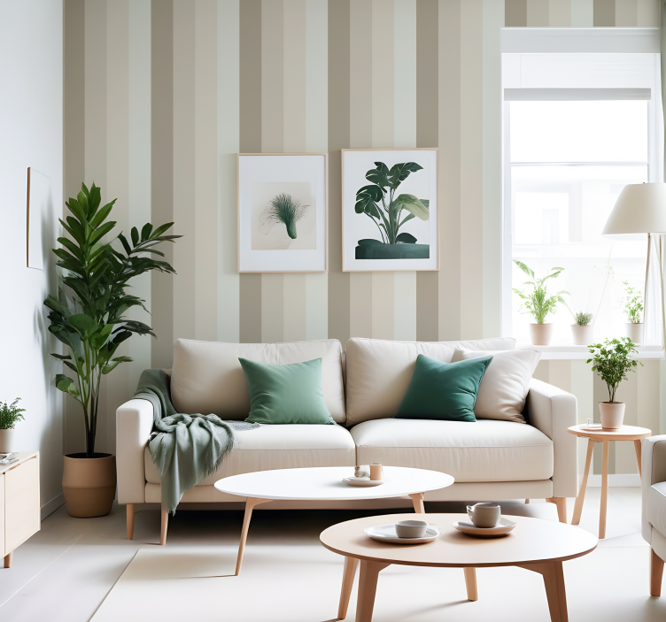 Tapete vertikale Streifen Beigetöne - TenStickers