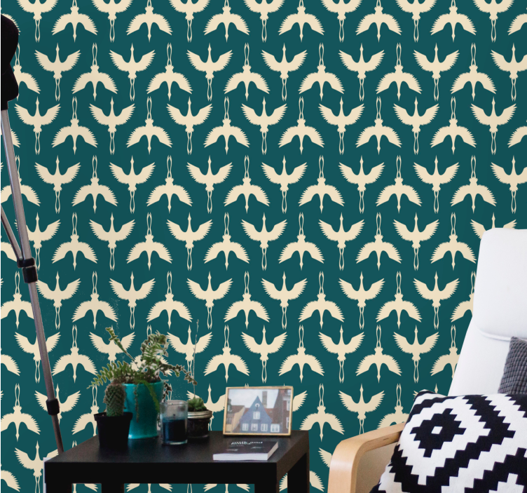 Tapete vögel in elegant beigen designs - TenStickers