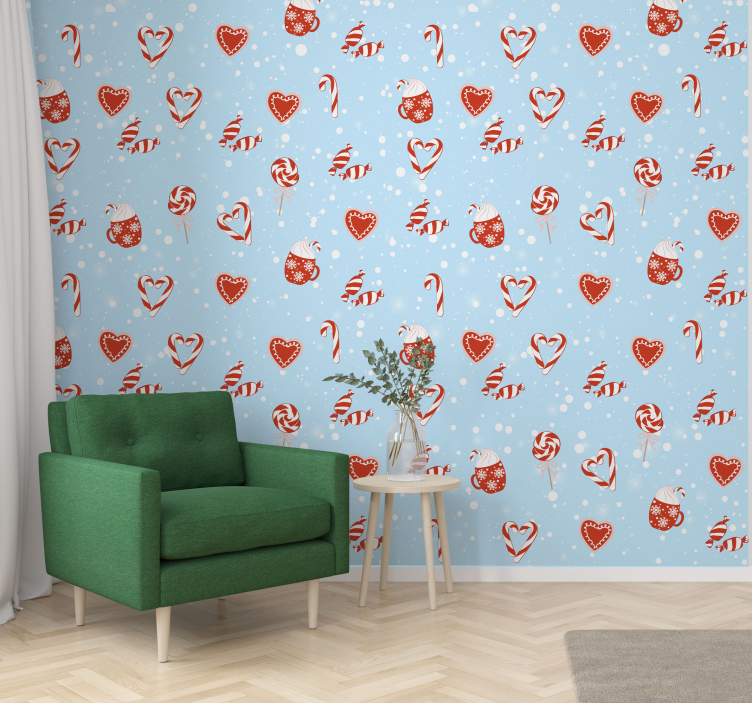 Tapete Weihnachten festliche süße leckereien - TenStickers