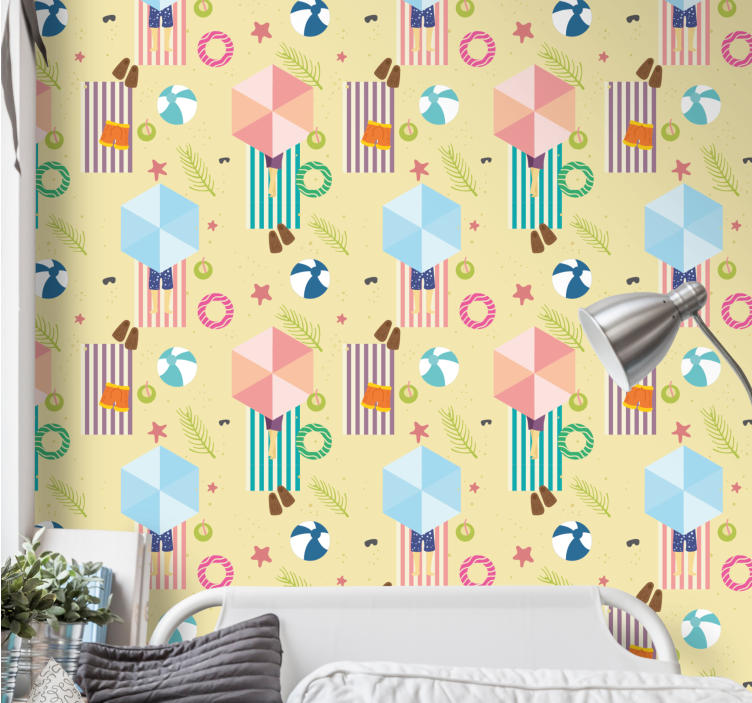 Tapete Weihnachten verspielte saisonale elemente - TenStickers