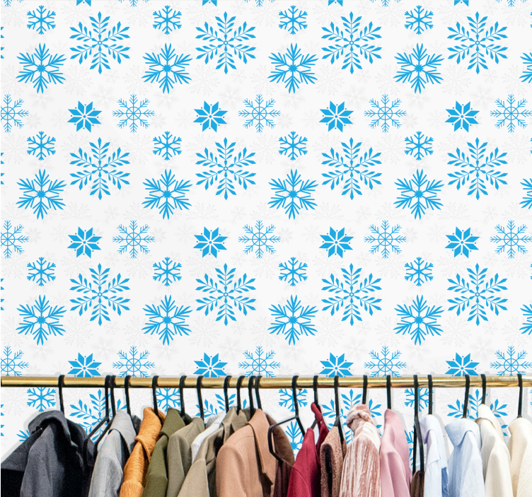 Tapete Weihnachten winterschneeflocken - TenStickers