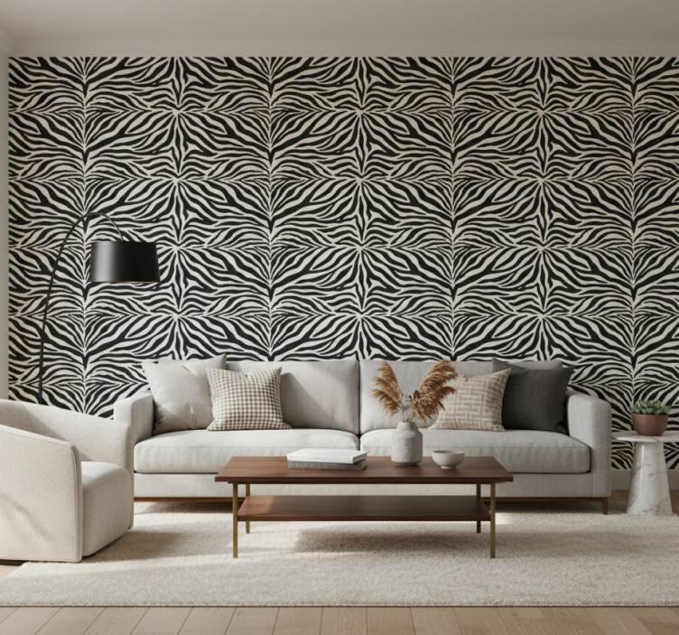 Tapete zebra realistisches zebramuster (b0bqn1plvf) - TenStickers