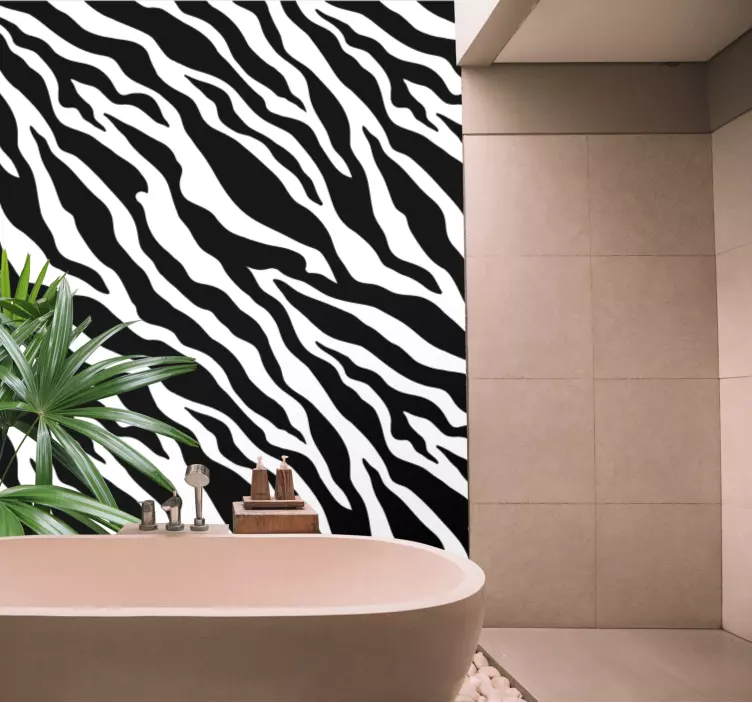 Tapete Zebra zebrastreifen - TenStickers
