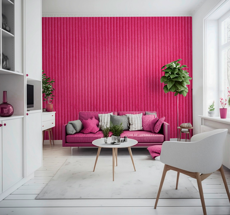 Wohnzimmer Tapete magenta stoff - TenStickers