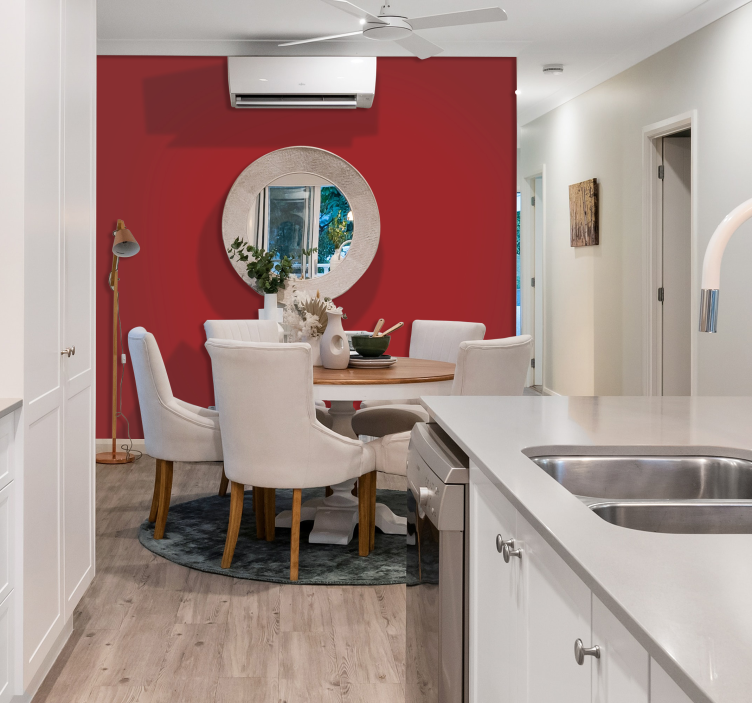 Vliestapete rot für die Wand - TenStickers