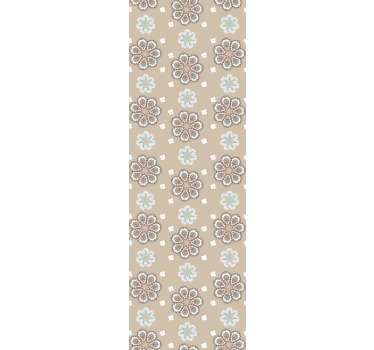 Blumentapete beiges elegantes motiv - TenStickers