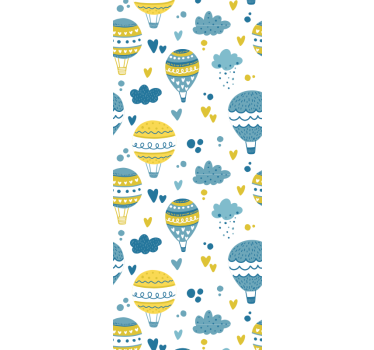Tapete Kinderzimmer blaue und gelbe luftballons - TenStickers
