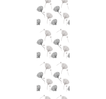 Blumentapete mit zartem weißen motiv - TenStickers