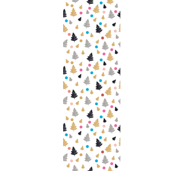 Tapete baum mit buntem kiefernmuster - TenStickers