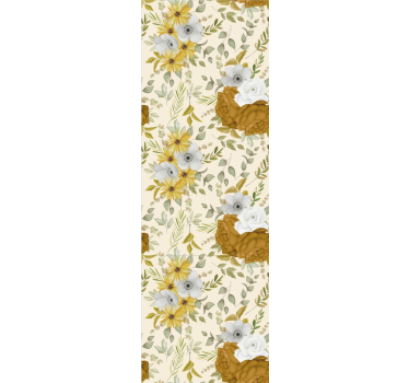Blumentapete mit nistenden blüten - TenStickers