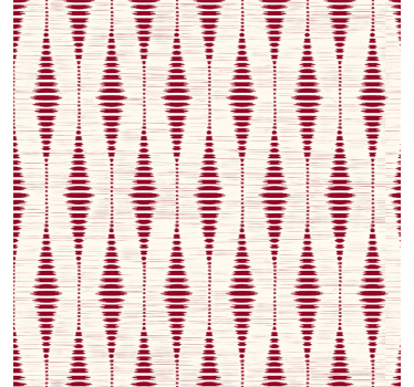 Geometrische Tapete rotes rabaul-ikat - TenStickers