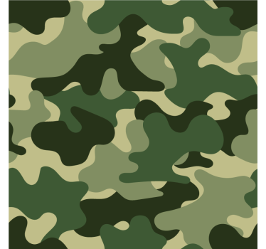 Fototapete wald mit camouflage-muster druck - TenStickers