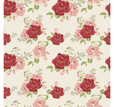 Blumentapete anmutige rosen - TenStickers
