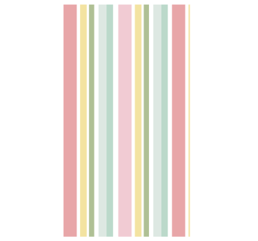 Tapete muster horizontales pastellfarbenes streifenmuster - TenStickers