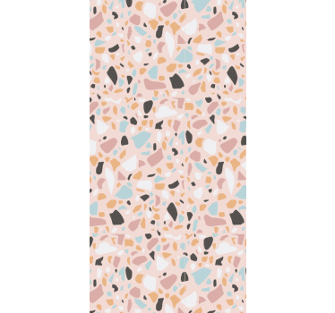 Tapete textur in rosa und blau aquarell terrazzo - TenStickers