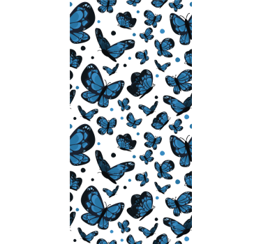 Tapete kinderzimmer schmetterling blau - TenStickers