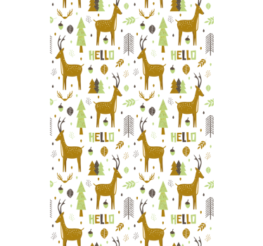 Tapete kinderzimmer nordic forest begrüßung - TenStickers