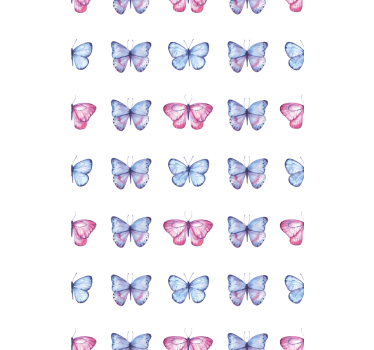 Tapete kinderzimmer mit blauen und rosa flügeln - TenStickers