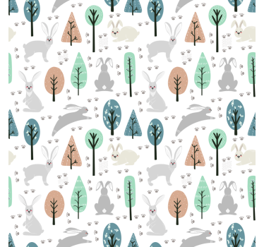 Tapete skandinavisch waldtiere - TenStickers