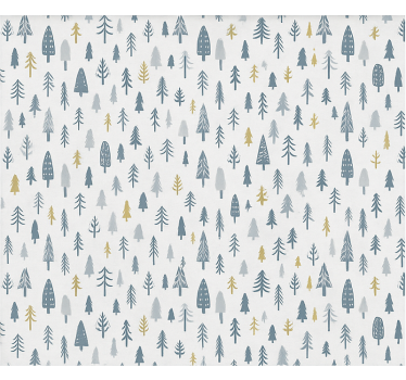 Tapete skandinavisch winterwald szene - TenStickers