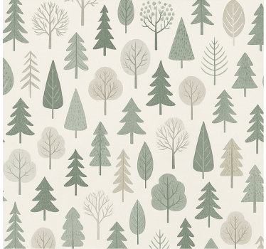 Tapete skandinavisch beruhigender wald - TenStickers