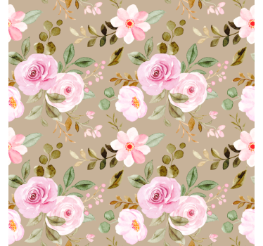 Blumentapete vintage beige rosenstruktur - TenStickers
