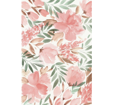 Blumentapete mit blühenden blumen - TenStickers