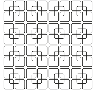 Tapete geometrisch schwarze quadrate urbanes muster - TenStickers