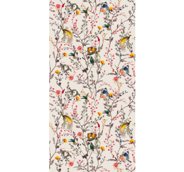 Tapete baum vögel und blüten - TenStickers