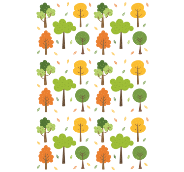 Tapete baum mit buntem muster - TenStickers