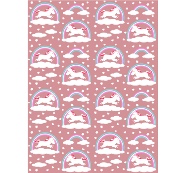 Tapete kinderzimmer im magischen einhorn-design - TenStickers