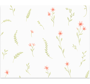 Tapete kinderzimmer mit pastellfarbenen wiesenblumen - TenStickers