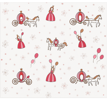 Tapete kinderzimmer märchenprinzessin - TenStickers