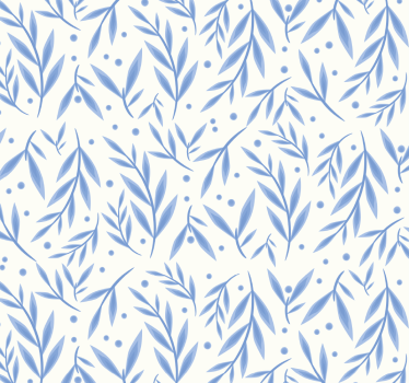 Tapete badezimmer blau-weißes muster - TenStickers