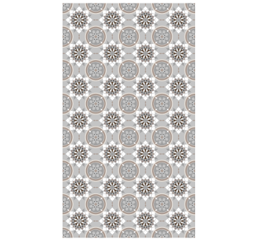 Tapete küche mit floralen bodenfliesen - TenStickers