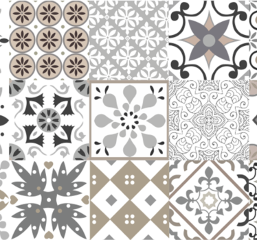 Tapete küche graues mosaik - TenStickers