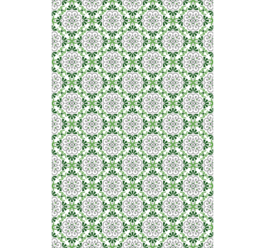 Tapete küche grünes florales mosaik - TenStickers