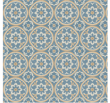 Wohnzimmer tapete im azulejo stil - TenStickers